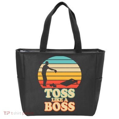 Vintage Toss Like A Boss Cornhole Tote Bag