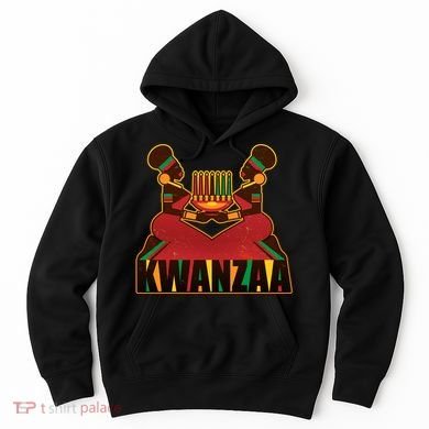 Vintage Traditional Color Kwanzaa Holiday Kinara Hoodie