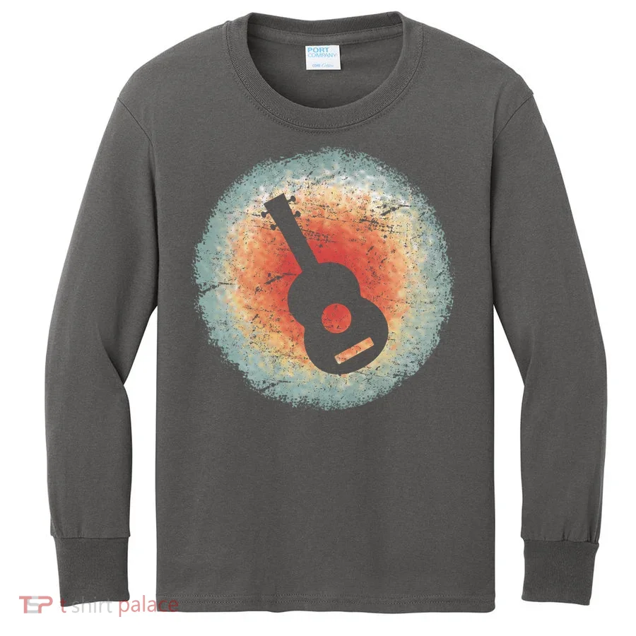 Vintage Ukulele Retro Kids Long Sleeve Shirt
