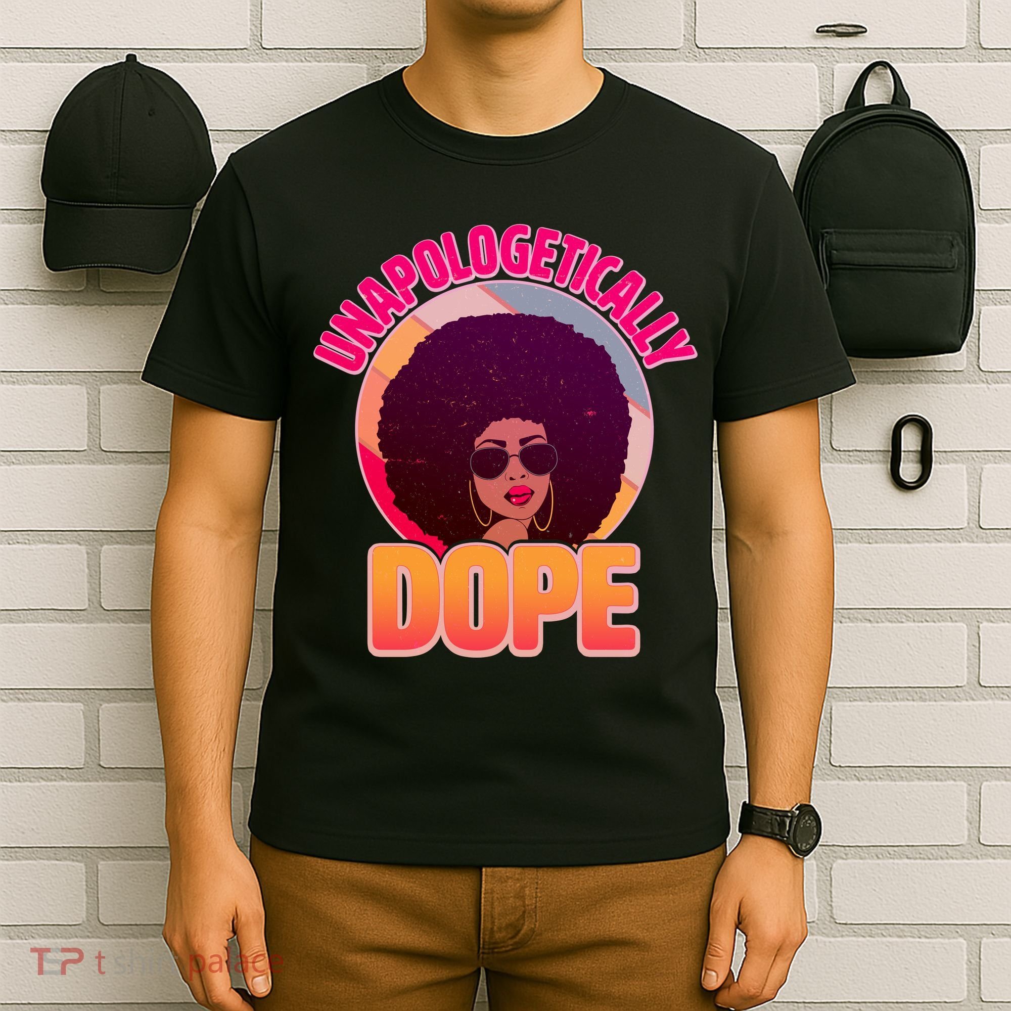 Vintage Unapologetically Dope Black Woman Afro T-Shirt