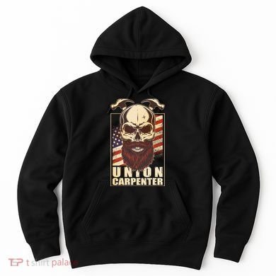 Vintage Union American Carpenter Bearded Skull Hoodie