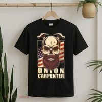 Vintage Union American Carpenter Bearded Skull T-Shirt thumb 2