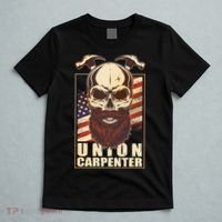 Vintage Union American Carpenter Bearded Skull T-Shirt thumb 5