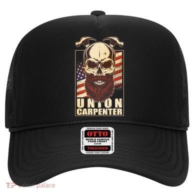 Vintage Union American Carpenter Bearded Skull Hat