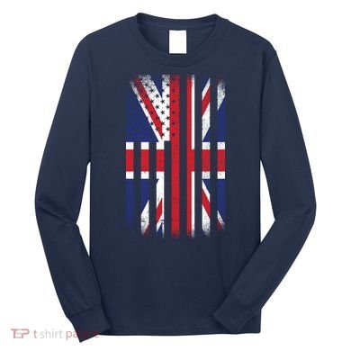 Vintage Union Jack British Flag United Kingdom  Long Sleeve Shirt