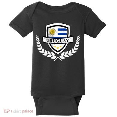 Vintage Uruguayan Flag Soccer Uruguay Baby Bodysuit