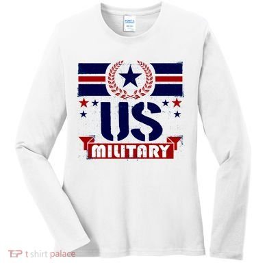 Vintage US Military USA Logo Women's Long Sleeve Shirt