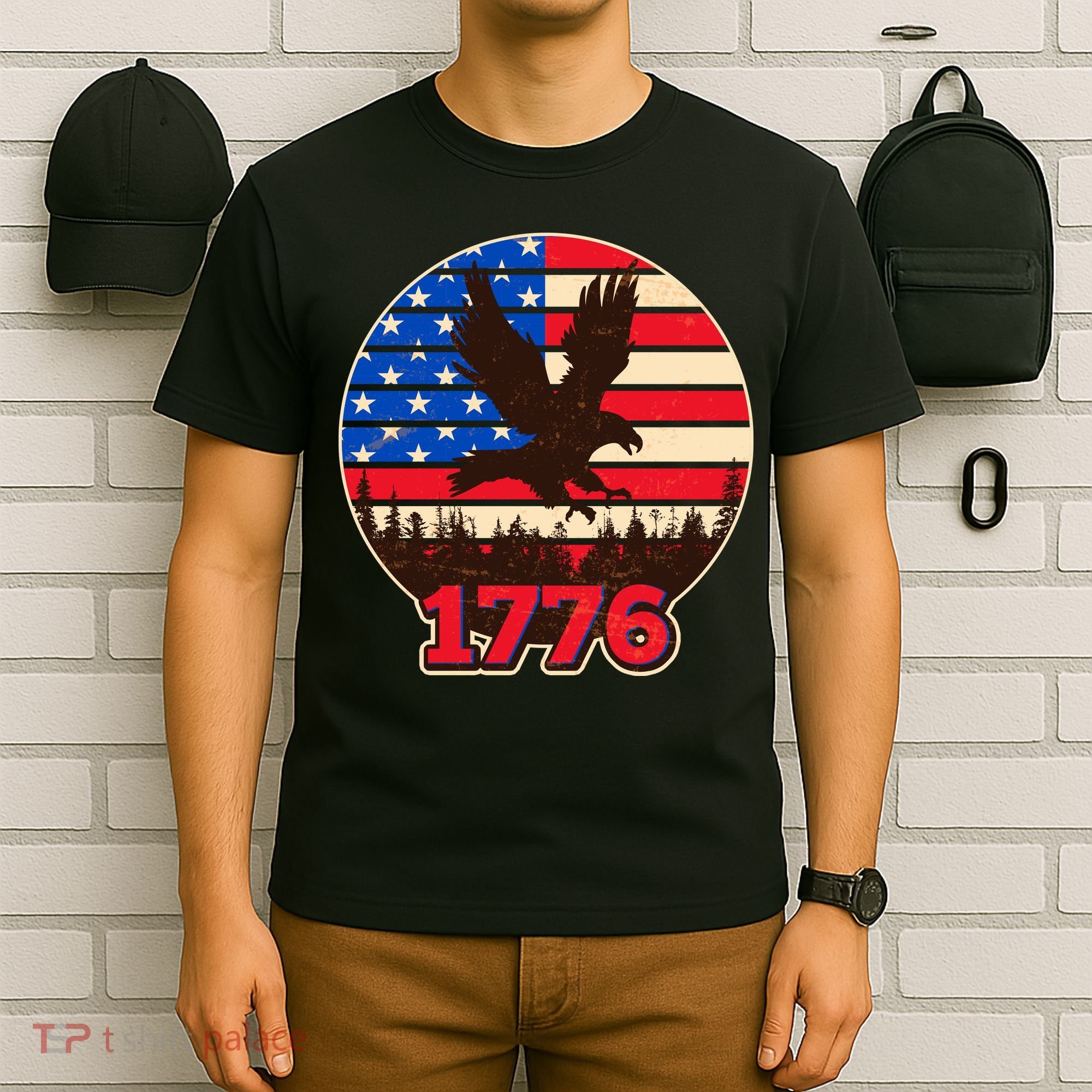 Vintage USA 1776 Emblem T-Shirt