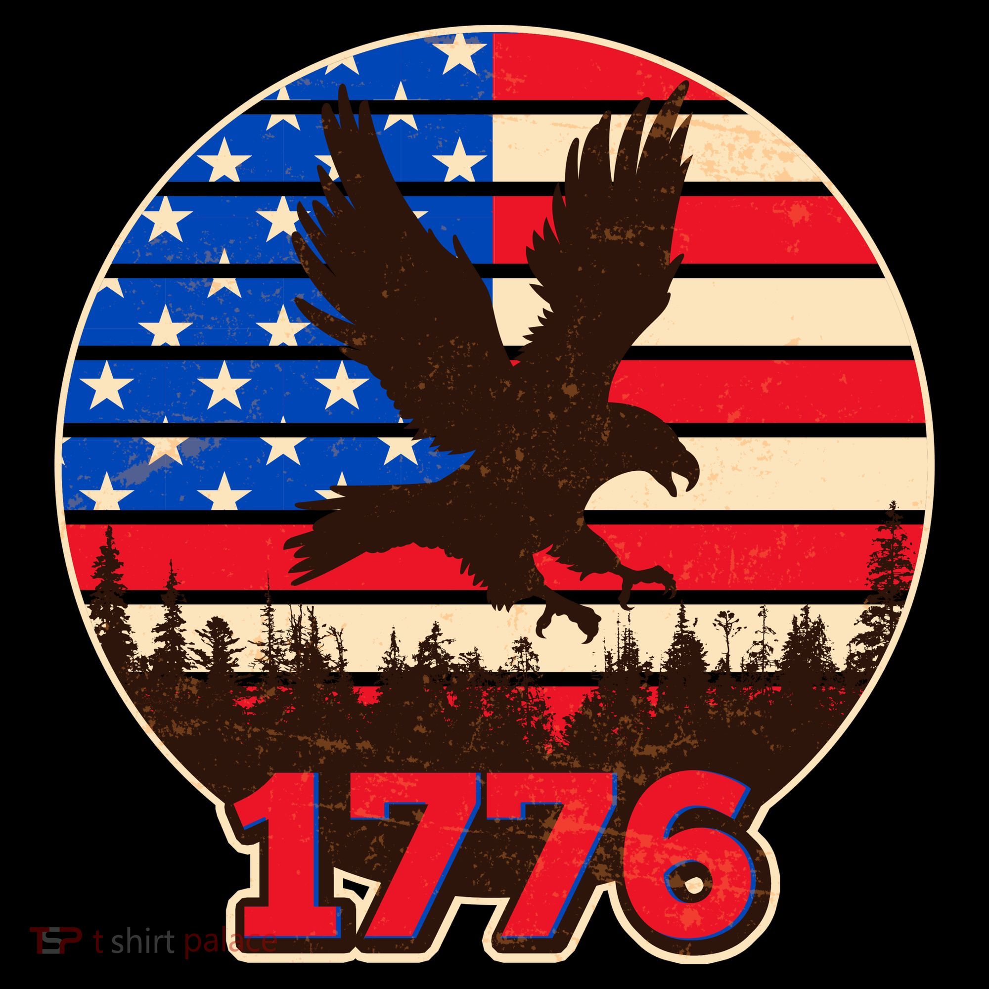 Vintage USA 1776 Emblem T-Shirt