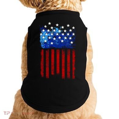 Vintage USA American Flag Paint Doggie Tank