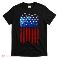 Vintage USA American Flag Paint T-Shirt thumb 0