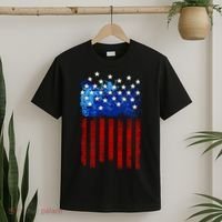 Vintage USA American Flag Paint T-Shirt thumb 2