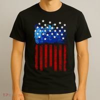 Vintage USA American Flag Paint T-Shirt thumb 3