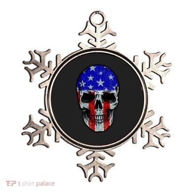 Vintage USA American Patriot Skull Ornament