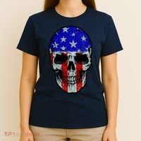 Vintage USA American Patriot Skull T-Shirt thumb 4