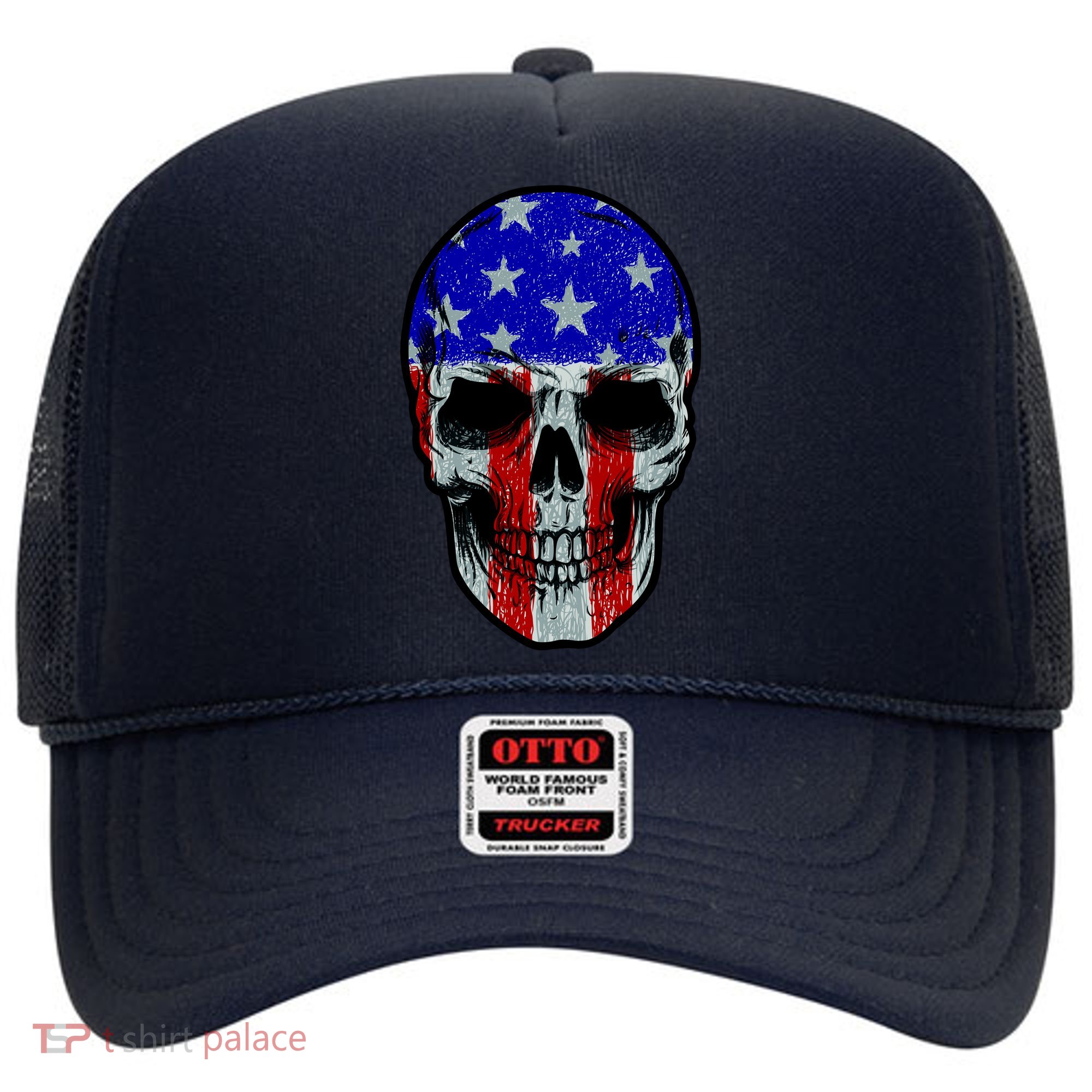 Vintage USA American Patriot Skull Hat