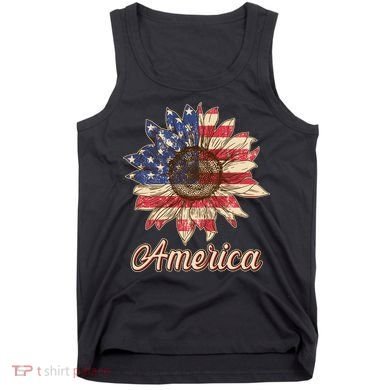 Vintage USA American Sunflower Tank Top
