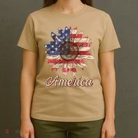 Vintage USA American Sunflower T-Shirt thumb 4