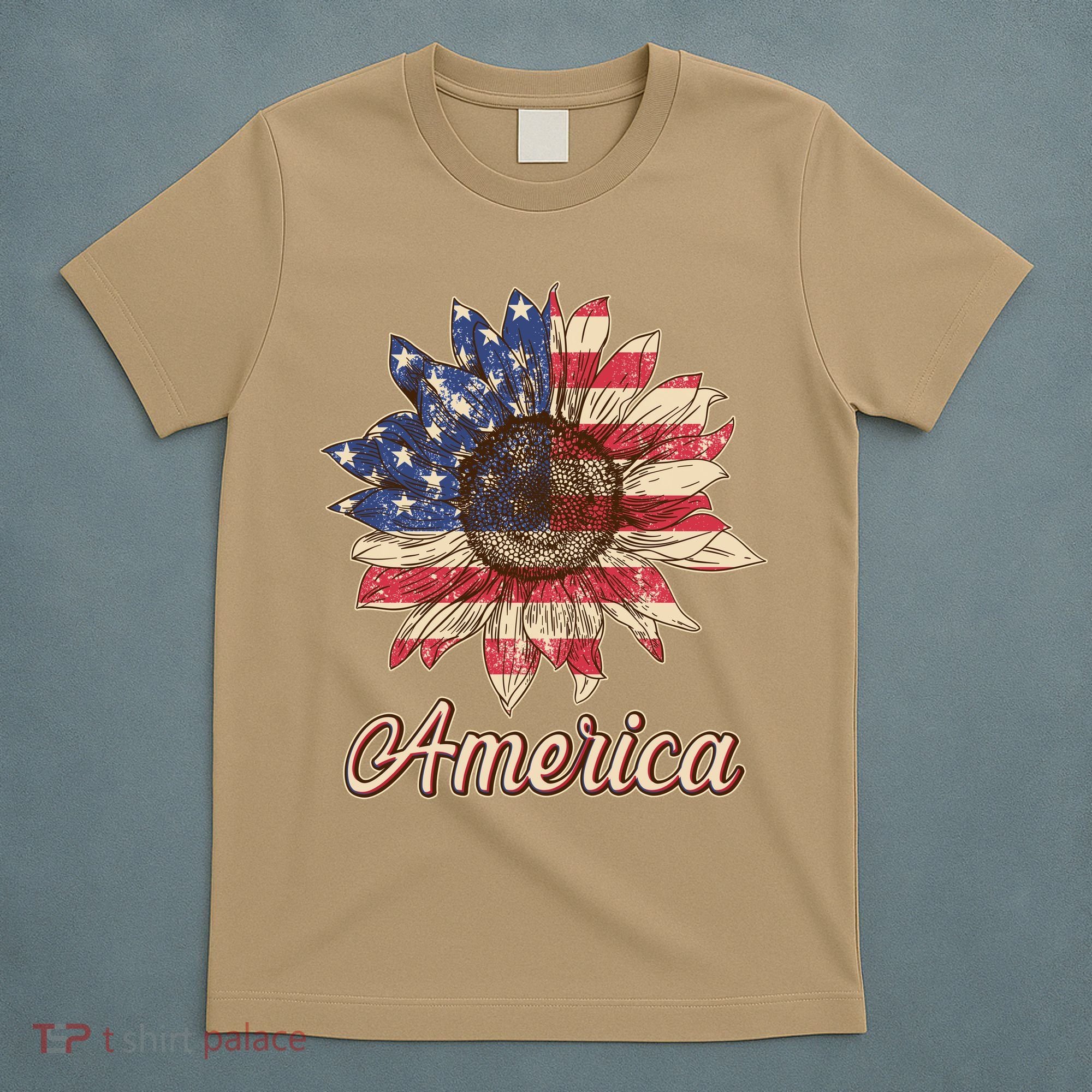 Vintage USA American Sunflower T-Shirt