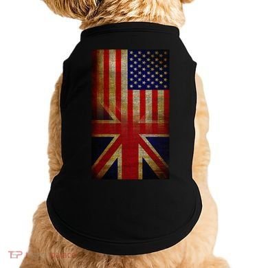 Vintage USA British Distress Flag Doggie Tank