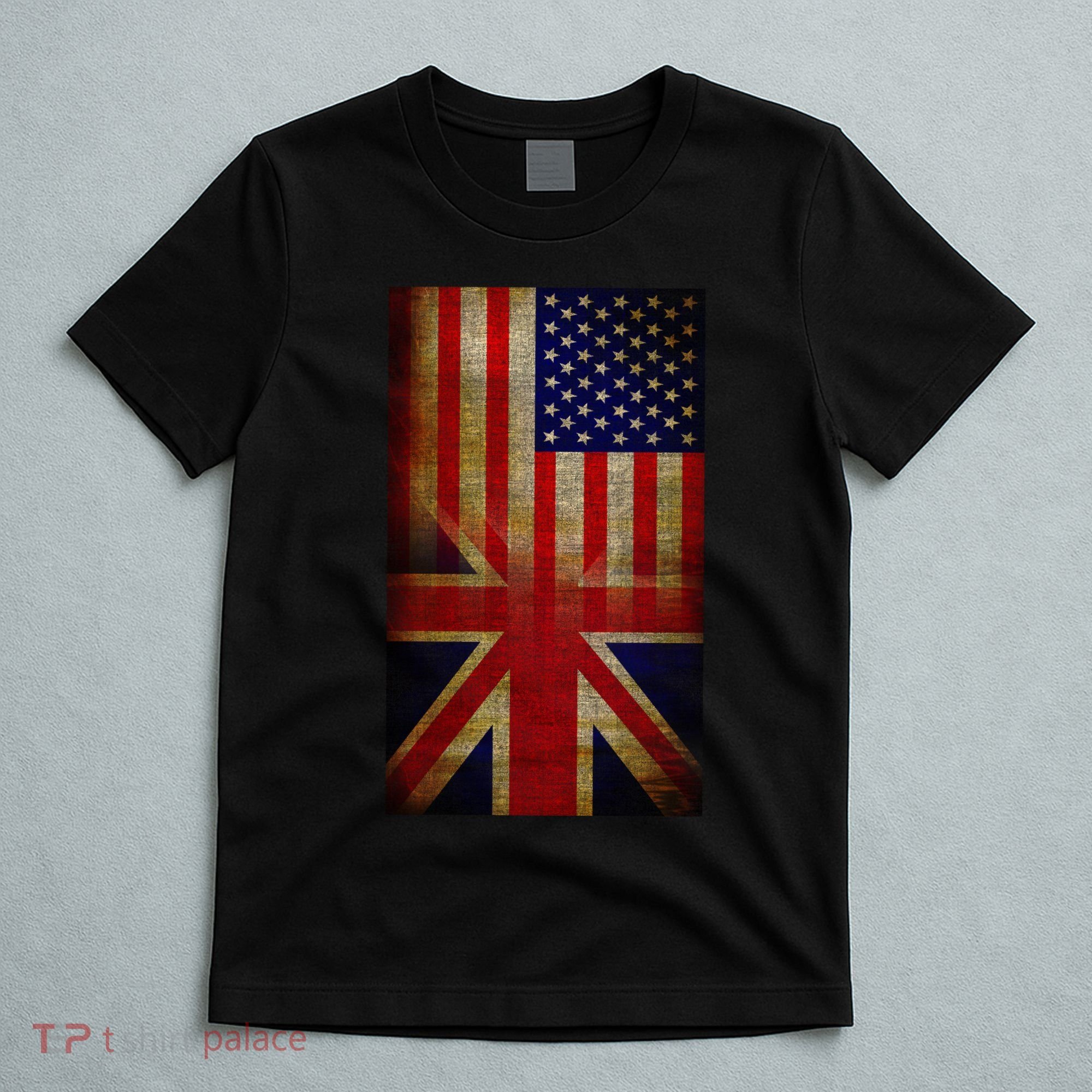 Vintage USA British Distress Flag T-Shirt