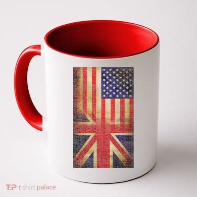 Vintage USA British Distress Flag Coffee Mug