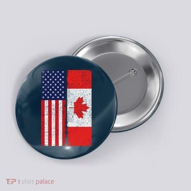 Vintage USA Canadian Flag Button
