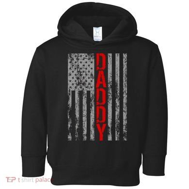 Vintage USA DADDY Retro Flag Toddler Hoodie