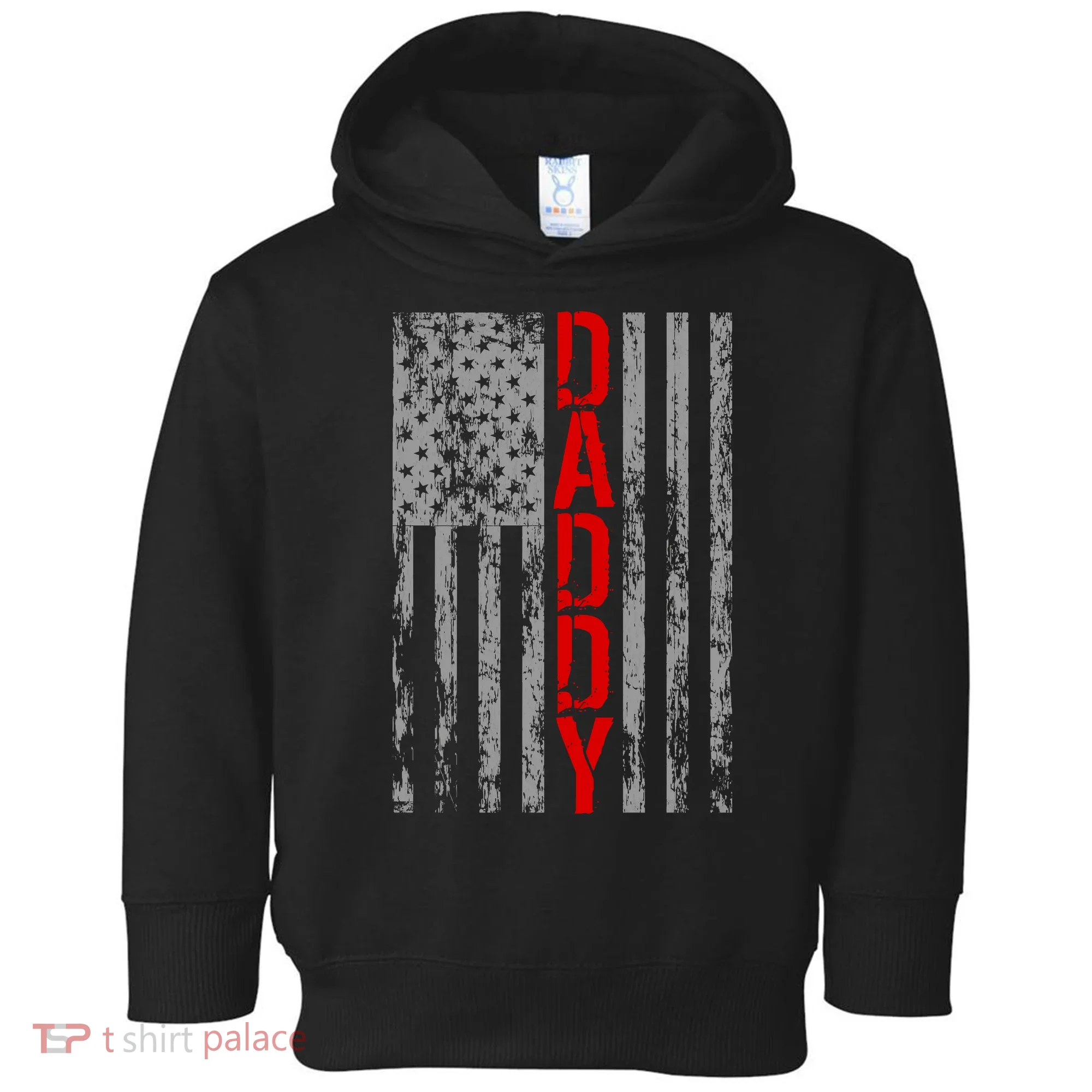 Vintage USA DADDY Retro Flag Toddler Hoodie