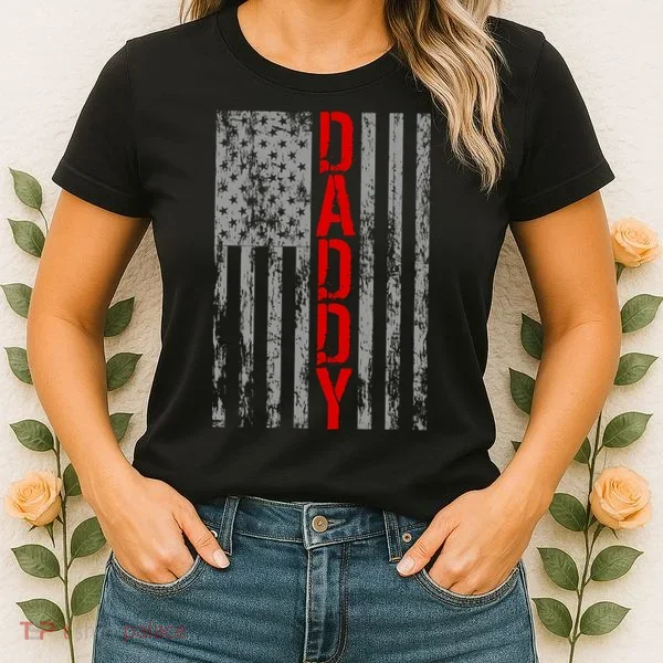 Vintage USA DADDY Retro Flag Women's T-Shirt