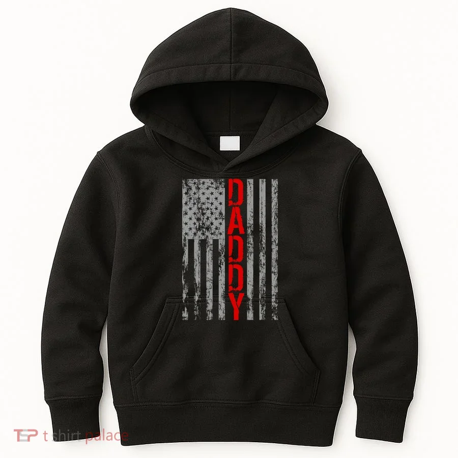 Vintage USA DADDY Retro Flag Kids Hoodie