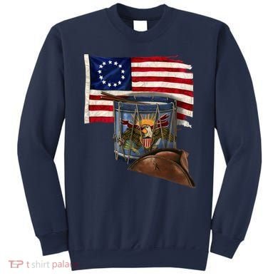 Vintage USA Flag Patriotic Drum Sweatshirt
