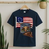 Vintage USA Flag Patriotic Drum T-Shirt thumb 2