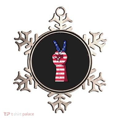 Vintage USA Peace Sign Ornament