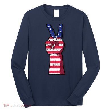 Vintage USA Peace Sign Long Sleeve Shirt