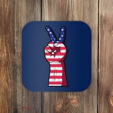 Vintage USA Peace Sign Coaster