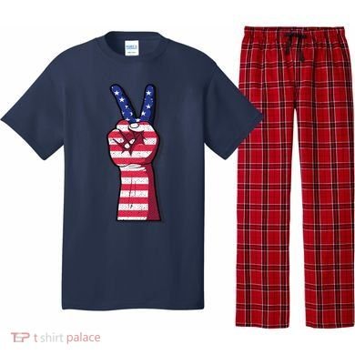 Vintage USA Peace Sign Pajama Set