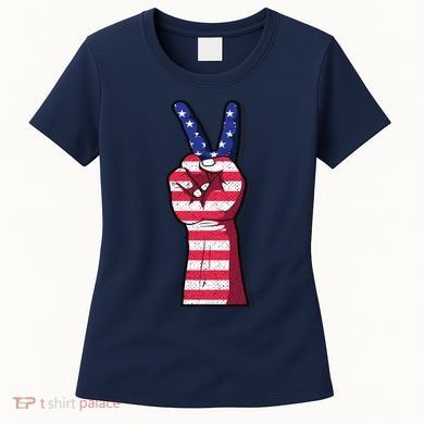 Vintage USA Peace Sign Women's T-Shirt