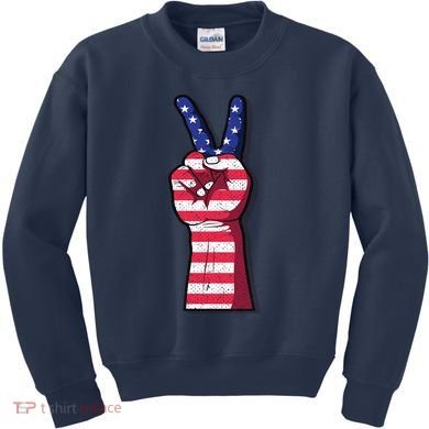 Vintage USA Peace Sign Kids Sweatshirt