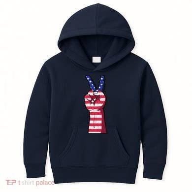 Vintage USA Peace Sign Kids Hoodie