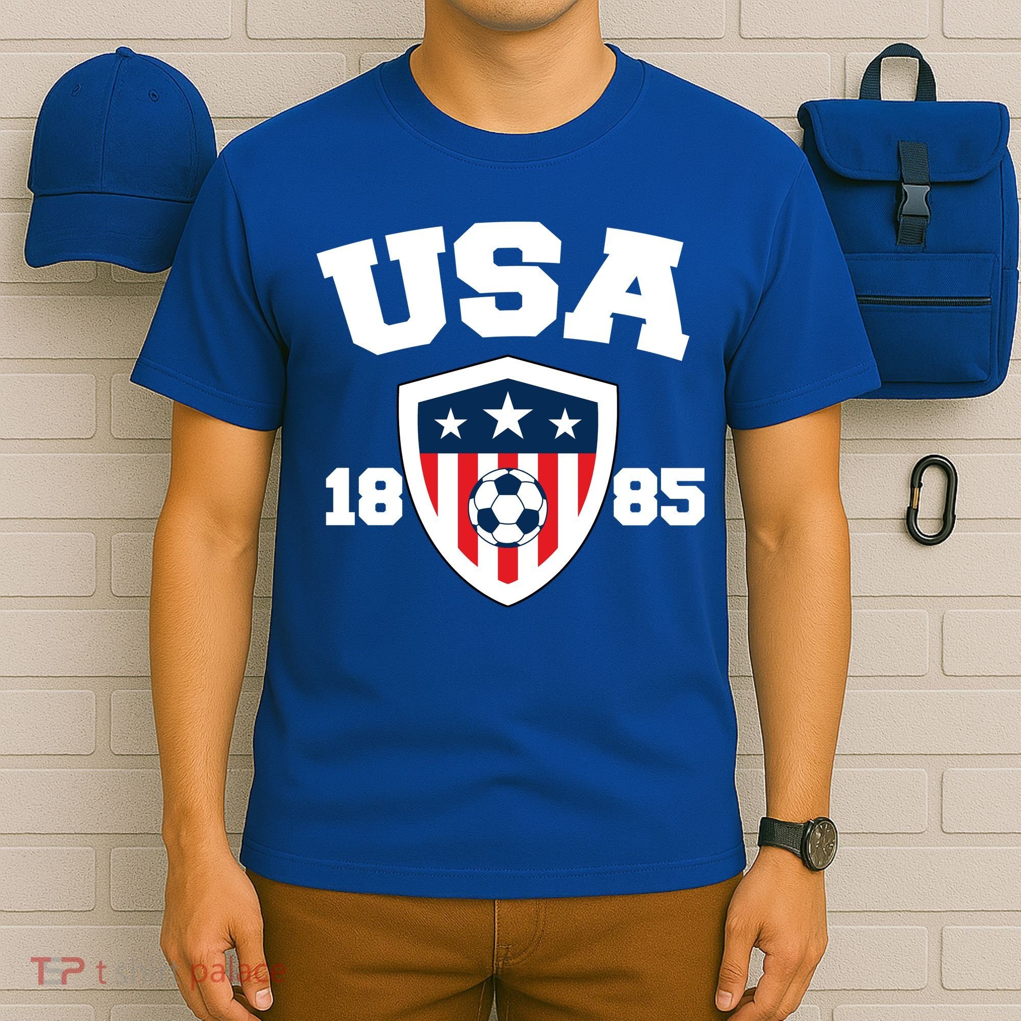 Vintage USA Soccer 1885 T-Shirt