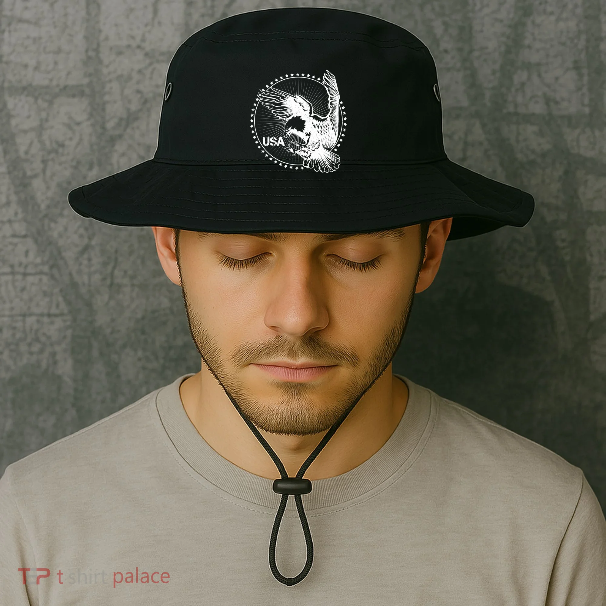 Vintage USA Star Eagle Bucket Hat