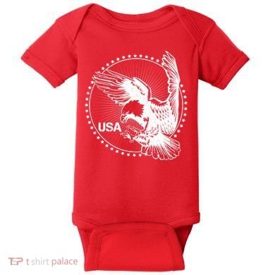 Vintage USA Star Eagle Baby Bodysuit