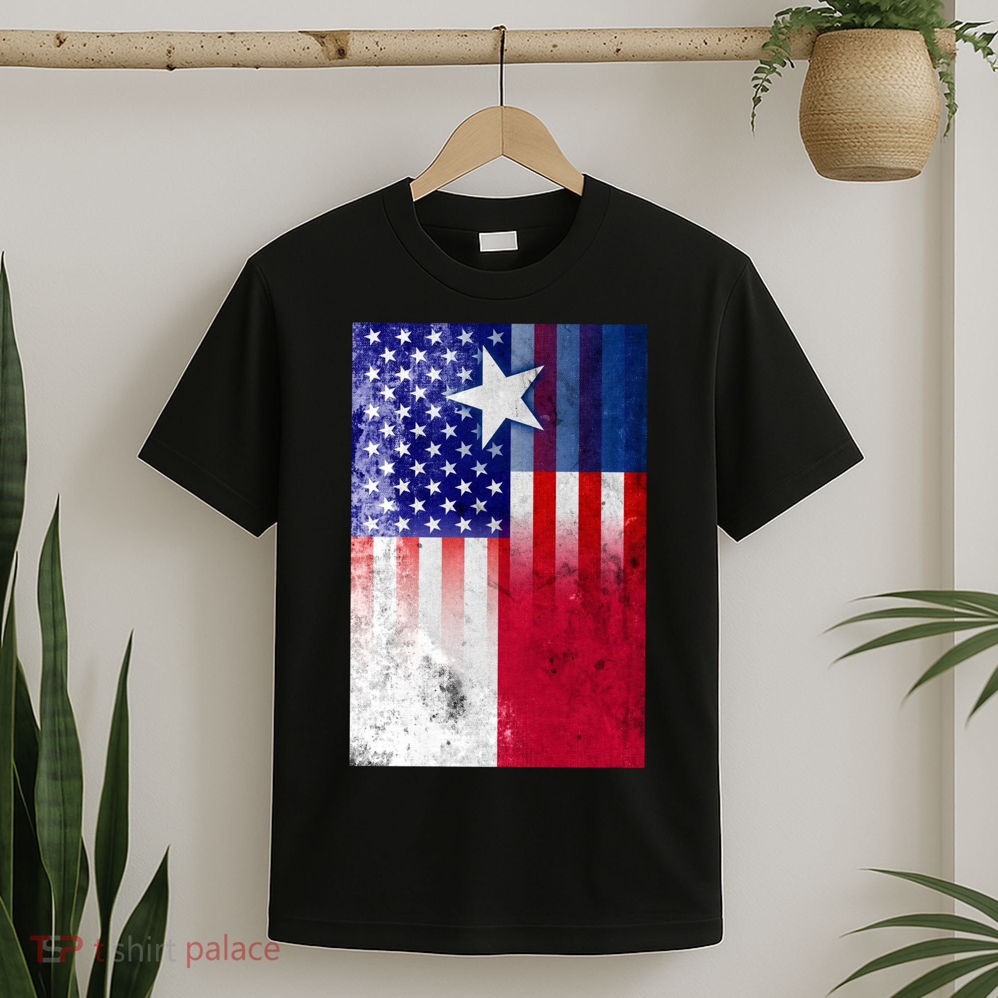 Vintage USA Texas American Flag T-Shirt