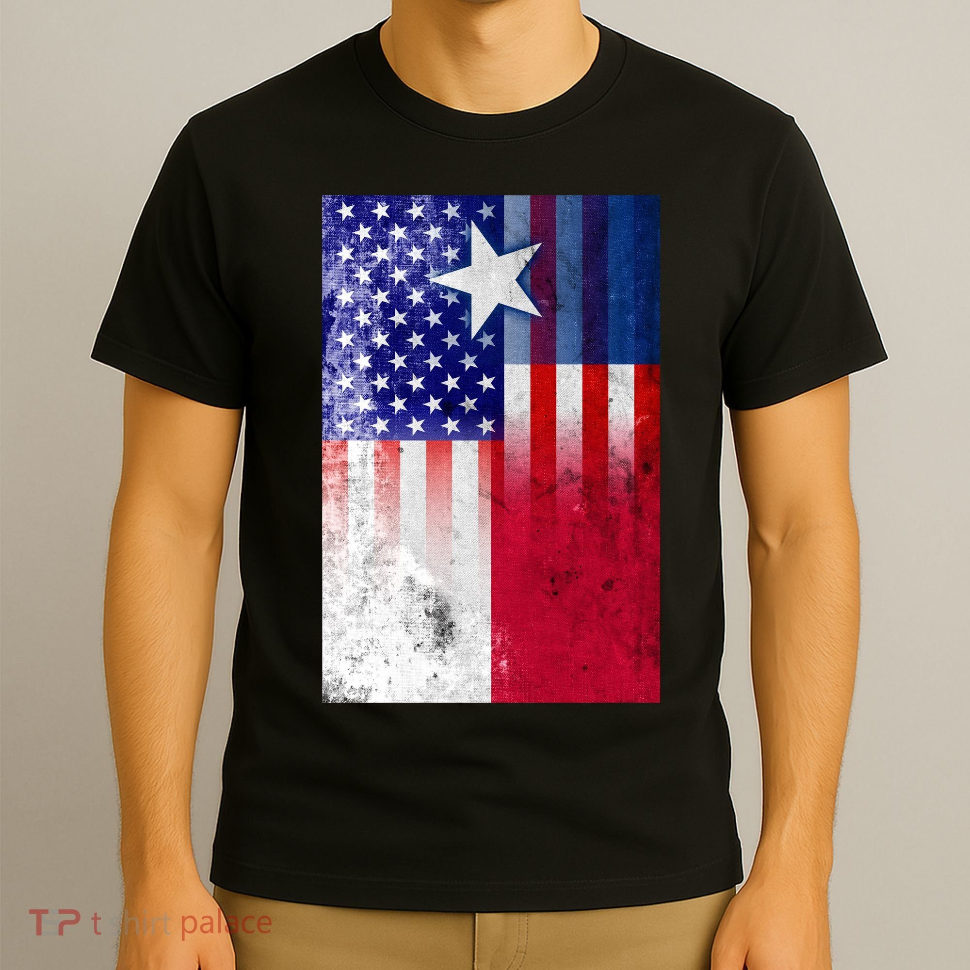 Vintage USA Texas American Flag T-Shirt