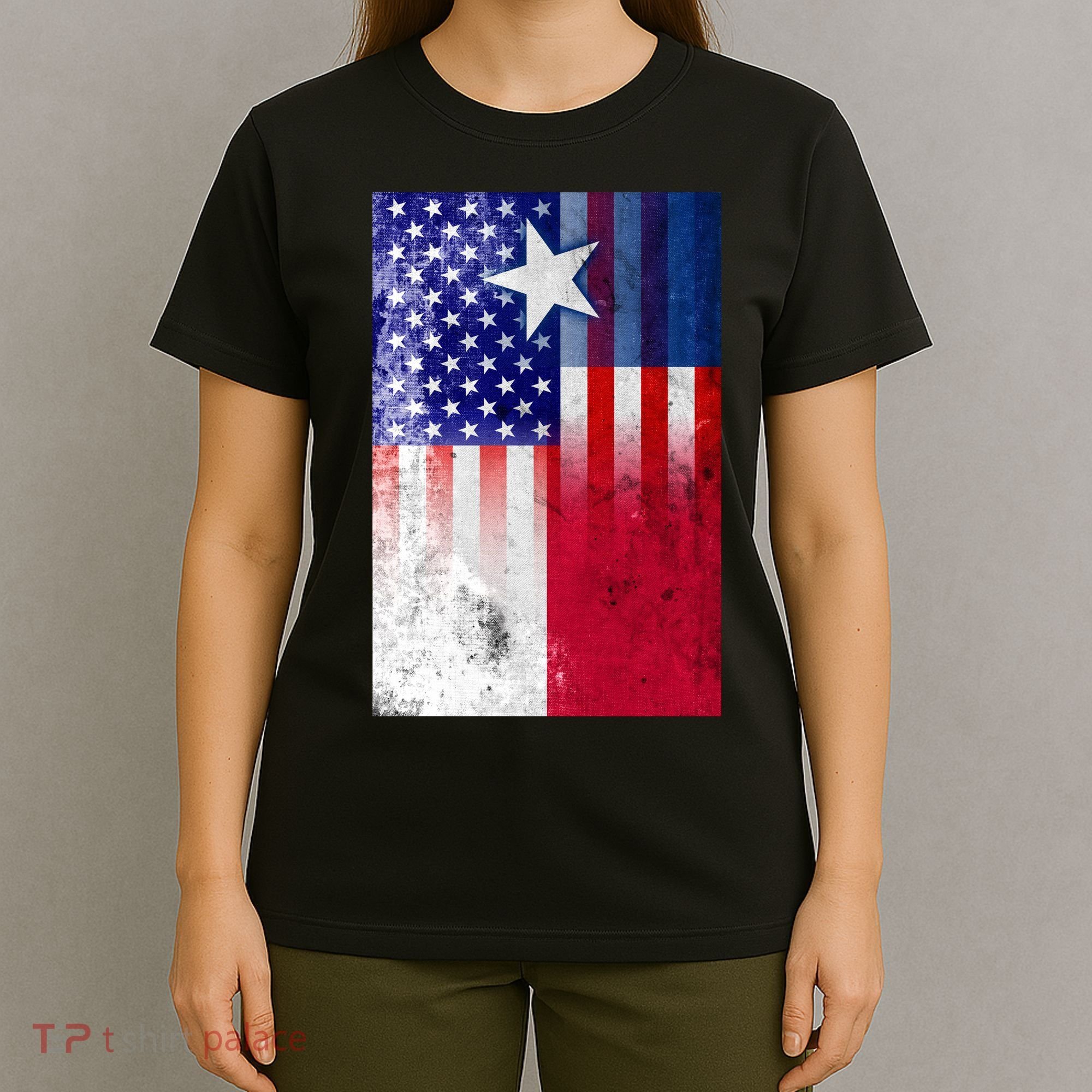Vintage USA Texas American Flag T-Shirt