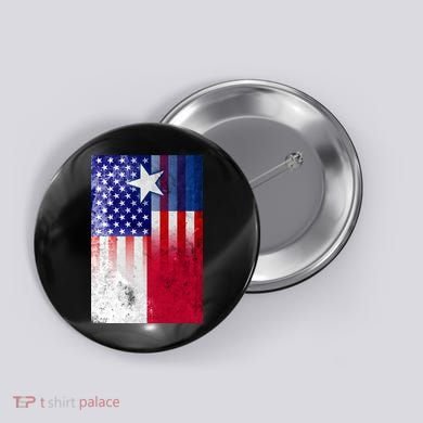 Vintage USA Texas American Flag Button