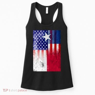 Vintage USA Texas American Flag Women's Tank Top