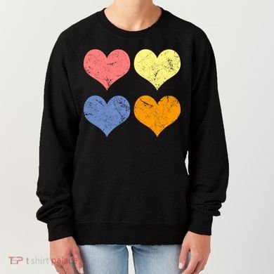 Vintage Valentine Day Hearts Women's Sweatshirt