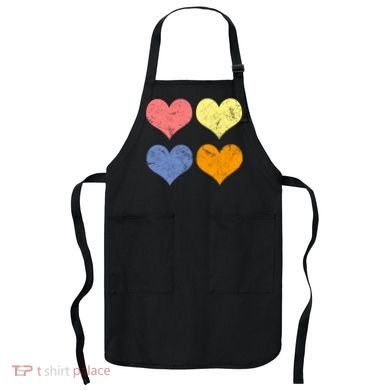 Vintage Valentine Day Hearts Apron